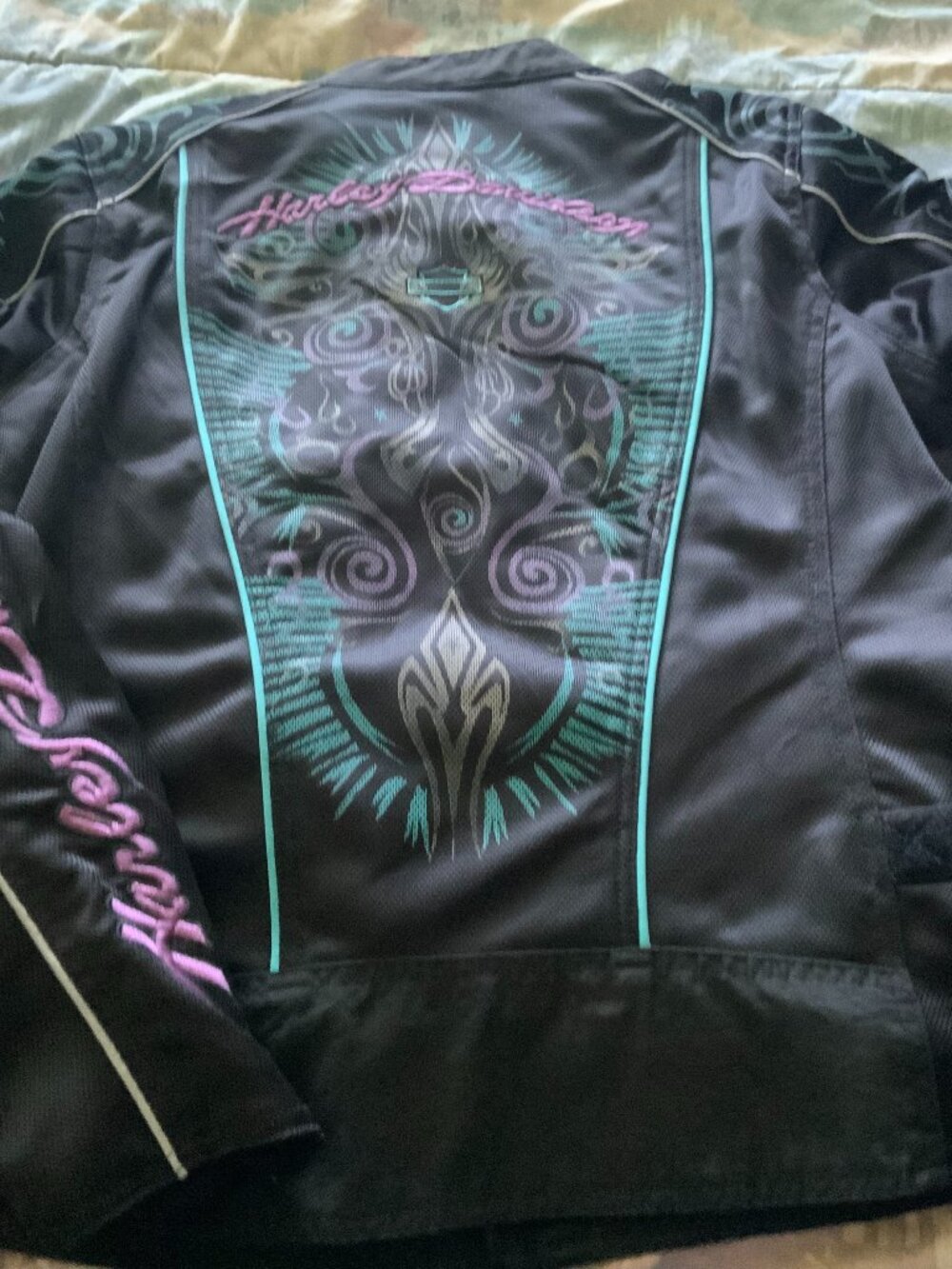 HARLEY DAVIDSON WOMEN'S MOTORCYCLE JACKET - POLYESTER - SIZE XL - Picture 4 of 12
